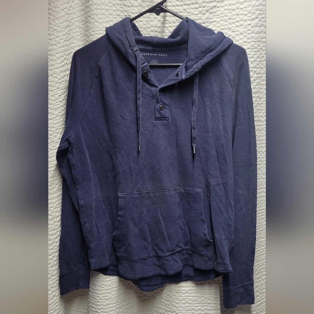 Men's Navy Blue Hoodie Shirt